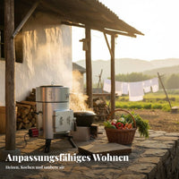 Wood Gasifier Stove, Dual Fuel, Smokeless, Multifunctional, Home, Camping