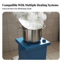 Boiler, High Box Home Heating Stove Wood double energy, Floor Heating, Two-direction Flue