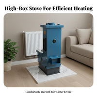 Boiler, High Box Home Heating Stove Wood double energy, Floor Heating, Two-direction Flue