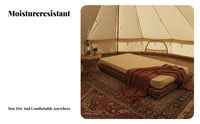 Outdoor Camping Bed, Thick Cheese Pad Mattress, Automatic Inflatable, Moisture-Resistant, Comfortable Tan Design