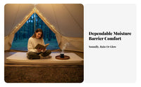 Outdoor Camping Bed, Thick Cheese Pad Mattress, Automatic Inflatable, Moisture-Resistant, Comfortable Tan Design