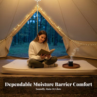 Outdoor Camping Bed, Thick Cheese Pad Mattress, Automatic Inflatable, Moisture-Resistant, Comfortable Tan Design