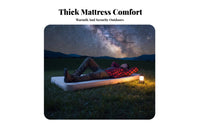 Outdoor Camping Bed, Thick Cheese Pad Mattress, Automatic Inflatable, Moisture-Resistant, Comfortable Tan Design