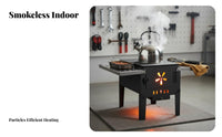 Indoor Wood Burning Stove, Multi-Functional Heater for Home, Rural Cooking, Thickened Manganese Steel, Winter Use