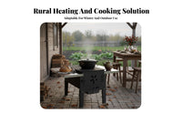 Indoor Wood Burning Stove, Multi-Functional Heater for Home, Rural Cooking, Thickened Manganese Steel, Winter Use