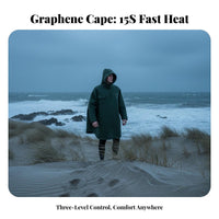 Graphene Quick-Heating Cape Windproof Thermal for Beach, Swimming, Winter Outdoor