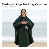 Graphene Quick-Heating Cape Windproof Thermal for Beach, Swimming, Winter Outdoor