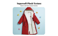 Children's Hooded Fleece Cape, Waterproof Bath Towel, Windproof, Warm, Outdoor, Home