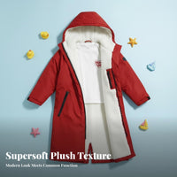 Children's Hooded Fleece Cape, Waterproof Bath Towel, Windproof, Warm, Outdoor, Home