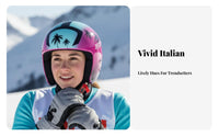 Ski Helmet, Italian Graphic Design, FIS 6.8 Certified complete coverage winter Sports Helmet, Geometric Pattern
