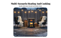 Outdoor Smokeless Heating Cooking Stove, double energy source, Energy-Saving, Home Use
