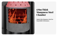 Outdoor Smokeless Heating Cooking Stove, double energy source, Energy-Saving, Home Use