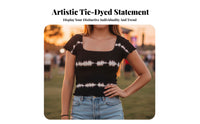 Handmade Tie-Dye T-Shirt, Beach Skirt, Slit Maxi Skirt, Women's Short & Long Sleeve Series