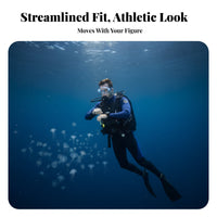 Men's 3mm Full Body Wetsuit, Neoprene, Diving, Freediving, Thermal, Cold Water