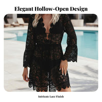 Beach Cover Up, Lace Hollow Swimsuit Cardigan, Shawl for Women