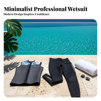 Diving Suit, Split Wetsuit Vest Jacket, 3mm Long Pants, Sleeveless, pairs, Men, Women, Surfing