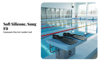 Training Swim Fins, Silicone Webbed Feet, Diving, Non-Slip, Adult