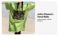 Towel Robe, Quick-Dry water Coat, Beach Poncho, Absorbent, Sun Protection, Windproof, Portable Changing