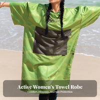 Towel Robe, Quick-Dry water Coat, Beach Poncho, Absorbent, Sun Protection, Windproof, Portable Changing