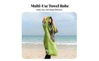 Towel Robe, Quick-Dry water Coat, Beach Poncho, Absorbent, Sun Protection, Windproof, Portable Changing