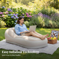 Automatic Inflatable Mattress, Portable Air Sofa, Camping Bed, Outdoor Sleeping Pad, High Load Capacity, Soft PVC