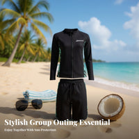 Sun Protection Quick-Dry Wetsuit, Couple's Two-Piece Long Sleeve Rash Guard Swimsuit, Men's and Women's Surfing Suit, 2025 New