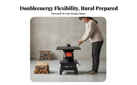 Thickened Steel Wood Coal Stove, Indoor Heating Stove, Multi-Use Home Fireplace