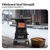 Thickened Steel Wood Coal Stove, Indoor Heating Stove, Multi-Use Home Fireplace