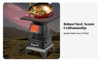 Thickened Steel Wood Coal Stove, Indoor Heating Stove, Multi-Use Home Fireplace