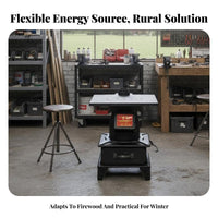 Thickened Steel Wood Coal Stove, Indoor Heating Stove, Multi-Use Home Fireplace