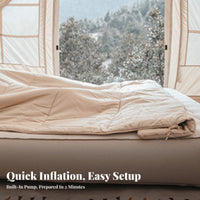 Camping Inflatable Sleeping Pad, Portable Air Mattress, Quiet Comfort, Built-in Pump, Suede Skin Surface, Outdoor Tent, Hiking,