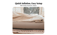 Camping Inflatable Sleeping Pad, Portable Air Mattress, Quiet Comfort, Built-in Pump, Suede Skin Surface, Outdoor Tent, Hiking,
