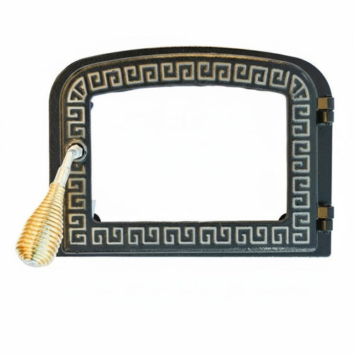 Arched Cast Iron Fireplace Door Decorative Pattern Heating Equipment