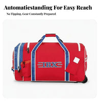 Ice Sports Gear Bag, Protective Equipment Storage, Wheeled Trolley, Automatic Standing, Youth & Adult