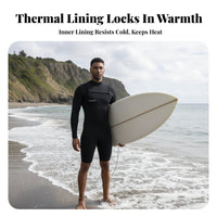 Men's 3/2mm Chest fastener Wetsuit, Thermal Yamamoto Lining, super Stretch, Paddle Board wave riding Suit