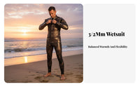 Diving Wetsuit, Neoprene, Split Type, 8-way Stretch, Thermal, Anti-Slip, Men's Swimwear