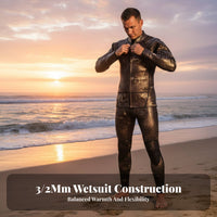 Diving Wetsuit, Neoprene, Split Type, 8-way Stretch, Thermal, Anti-Slip, Men's Swimwear