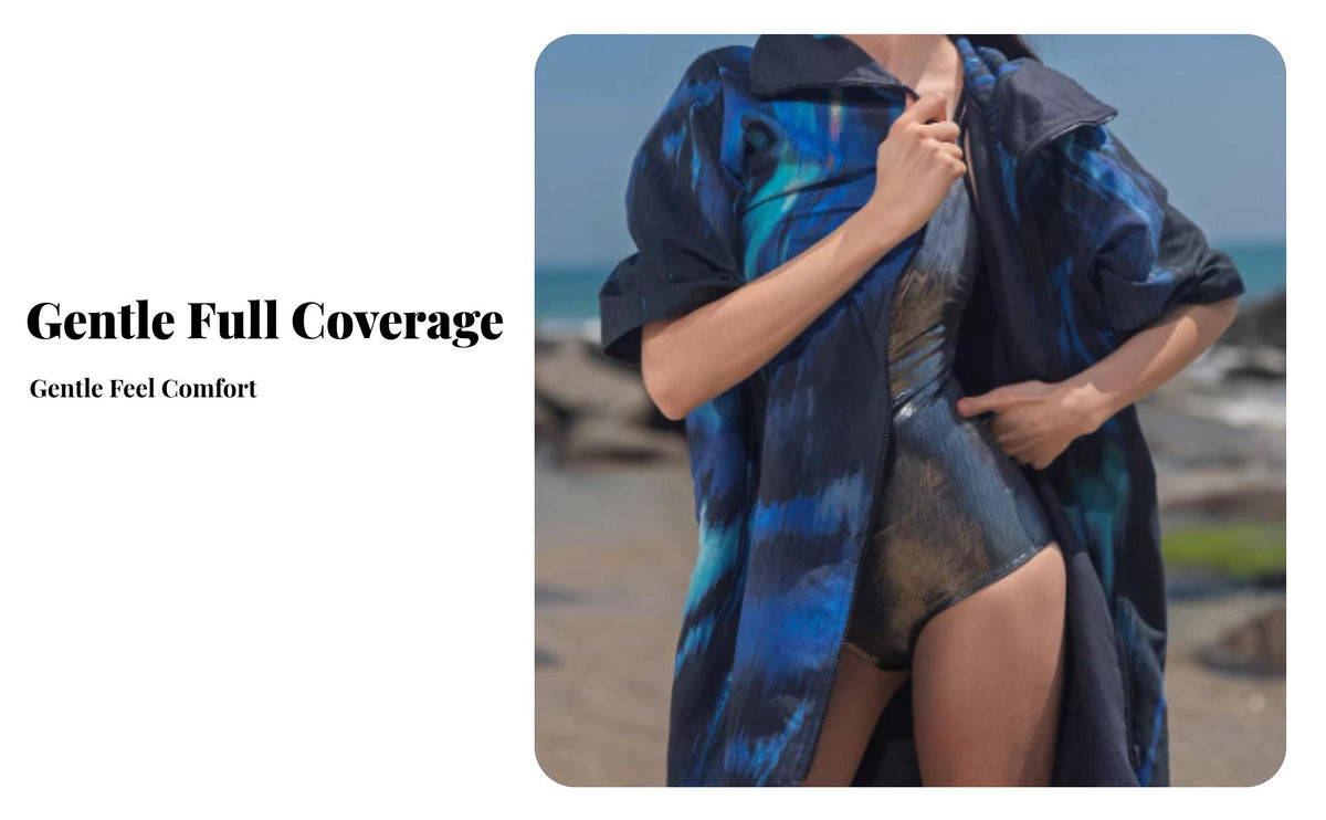 Quick-Dry Hooded Poncho, Nano Fiber, Windproof, Beach Towel, Sun Protection