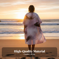 Quick-Dry Hooded Poncho, Nano Fiber, Windproof, Beach Towel, Sun Protection