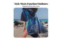 Quick-Dry Hooded Poncho, Nano Fiber, Windproof, Beach Towel, Sun Protection