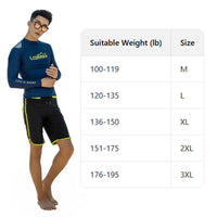 Long Sleeve Swim Shirt Set Jellyfish Protection Suit Stretch Material Couples Matching Swim Attire for Men