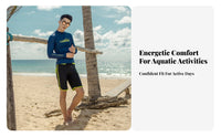 Long Sleeve Swim Shirt Set Jellyfish Protection Suit Stretch Material Couples Matching Swim Attire for Men