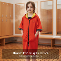Kids water Robe, Quick Dry Hooded Towel Cape, Absorbent Bathrobe for Pool, Portable, Warm
