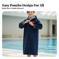 Kids water Robe, Quick Dry Hooded Towel Cape, Absorbent Bathrobe for Pool, Portable, Warm