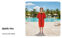 Kids water Robe, Quick Dry Hooded Towel Cape, Absorbent Bathrobe for Pool, Portable, Warm