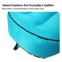 Portable Inflatable Air Lounger No Pump Needed Inflatable Couch Quick Inflation Inflate Sofa for Travel, Camping, Poolside