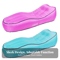 Portable Inflatable Air Lounger No Pump Needed Inflatable Couch Quick Inflation Inflate Sofa for Travel, Camping, Poolside