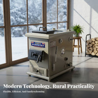 Heating Stove, Multienergy Boiler Wood Electric, Energy-Saving, Rural Home, Floor Heating