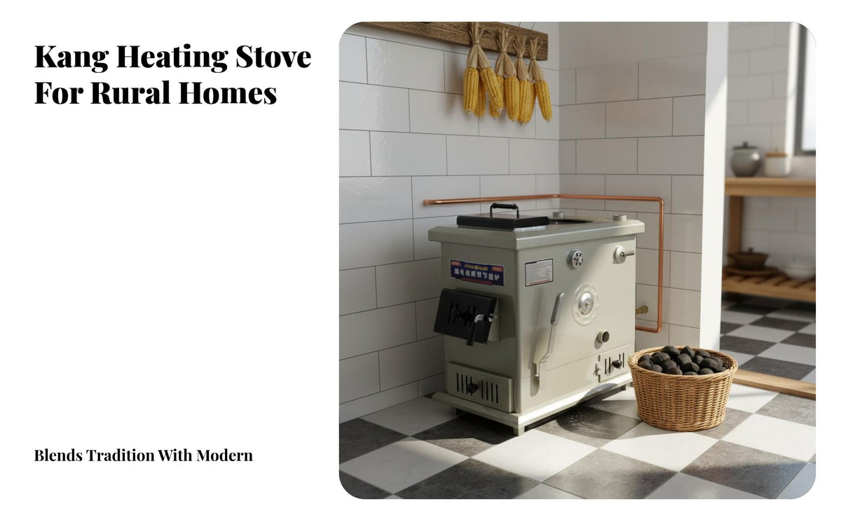 Heating Stove, Multienergy Boiler Wood Electric, Energy-Saving, Rural Home, Floor Heating