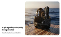 BCD Buoyancy Compensator, underwater Diving Jacket, rear Inflation, Large Weight Pocket, Professional Deep Diving